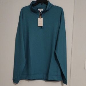 Peter Millar Men's Zip-Up Sweater in Teal